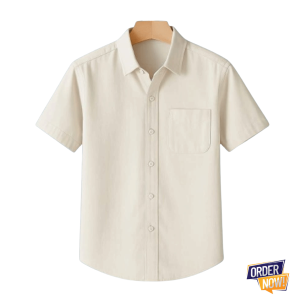 1 Pcs Kaizar Half Sleeve Shirt- Cream
