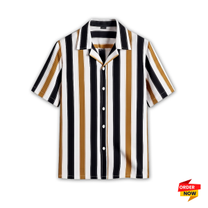 1 Pcs Cuban Print Half Shirt- Kathal