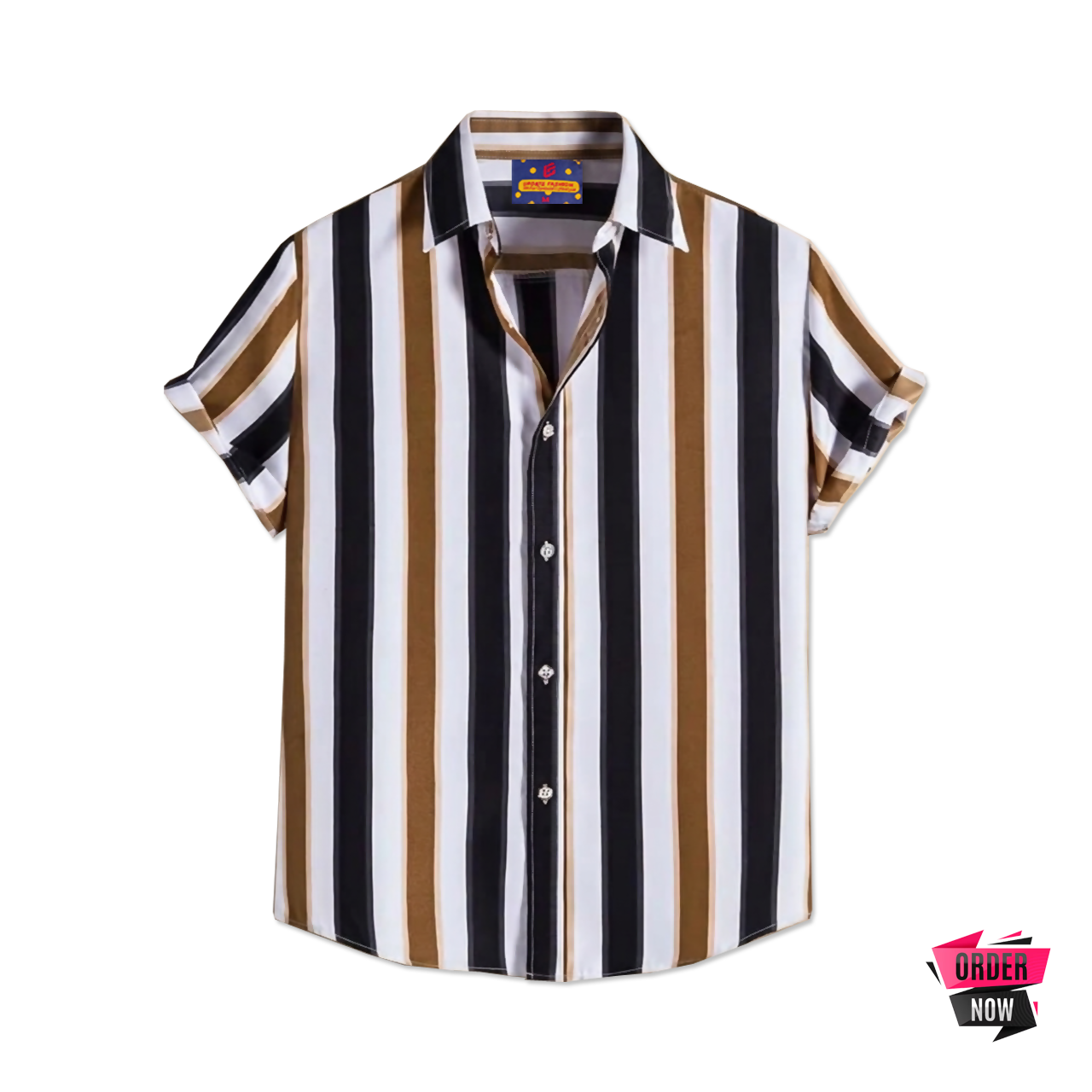 1 Pcs Linen Print Half Shirt-Kathal