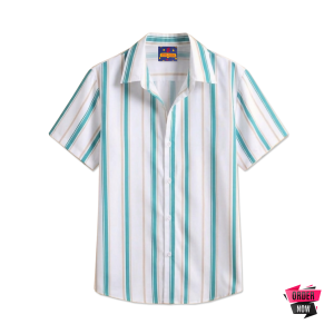 1 Pcs Linen Print Half Shirt-Pest