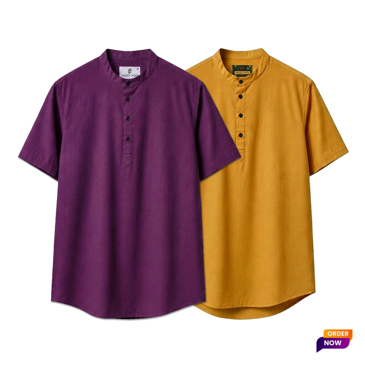 2 Pcs Half Sleeve OXF Katua-Purple+Kathal